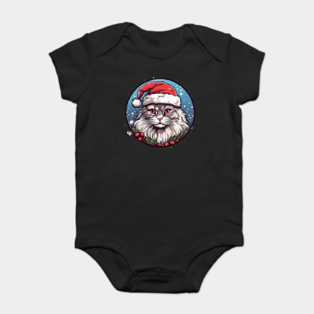 Siberian Cat Xmas, Love Cats Baby Bodysuit by logiamerch